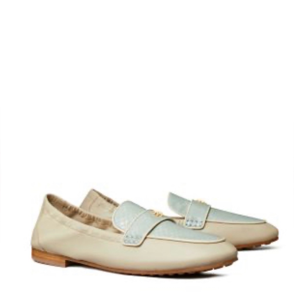 Tory Burch Ballet Loafer – Leather & Stamped Snake Detail